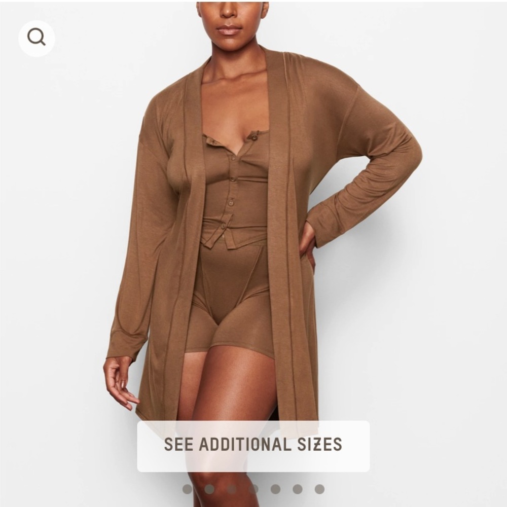 SKIMS sleep robe in color wood